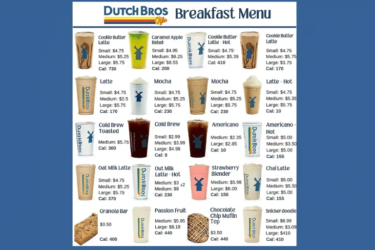 Dutch Bros Breakfast Menu