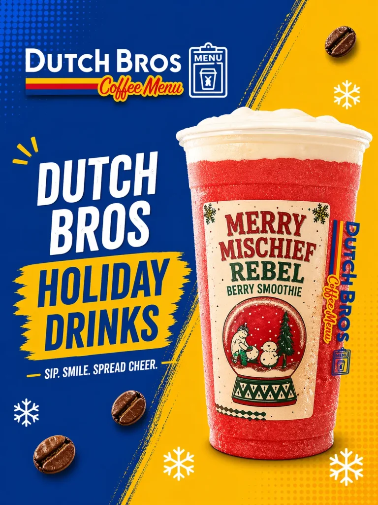 Dutch Bros Holiday Drinks The Merry Mischief Rebel Drink