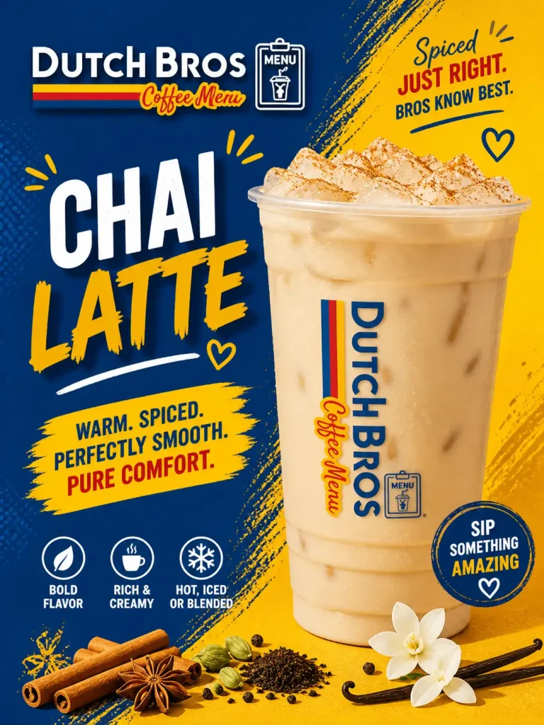 Dutch Bros Chai Menu Chai Latte