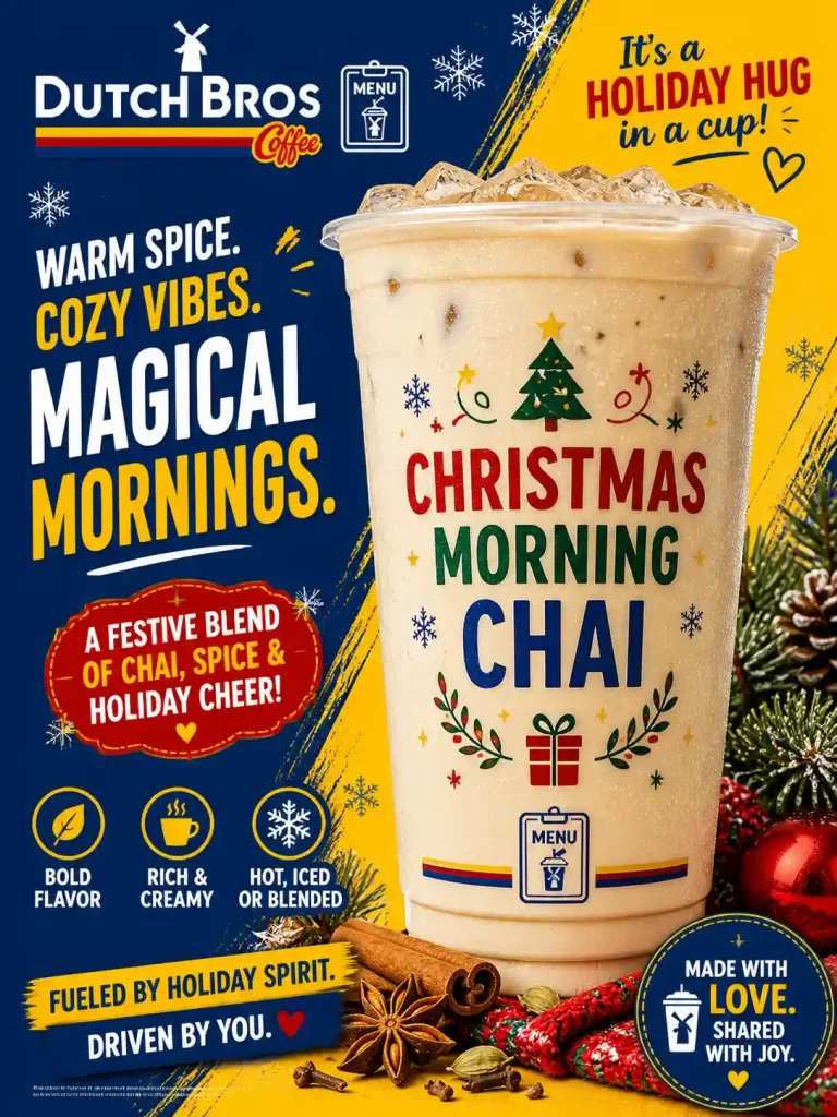 Dutch Bros Chai Menu Christmas Morning Chai