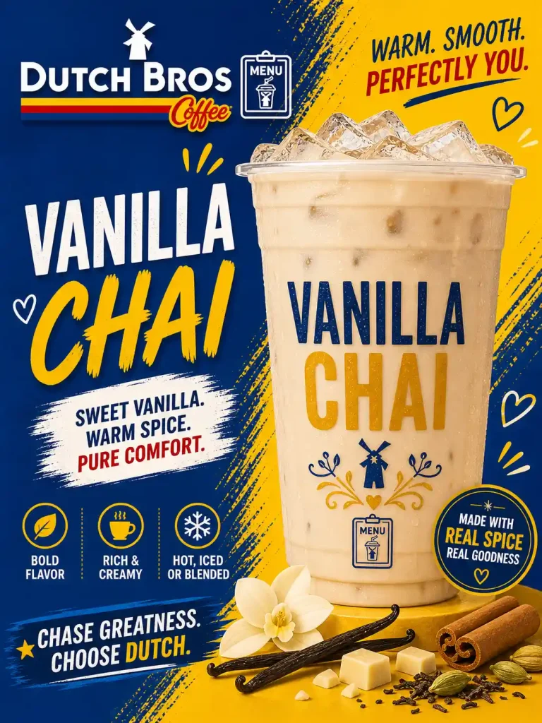 Dutch Bros Chai Menu Vanilla Chai
