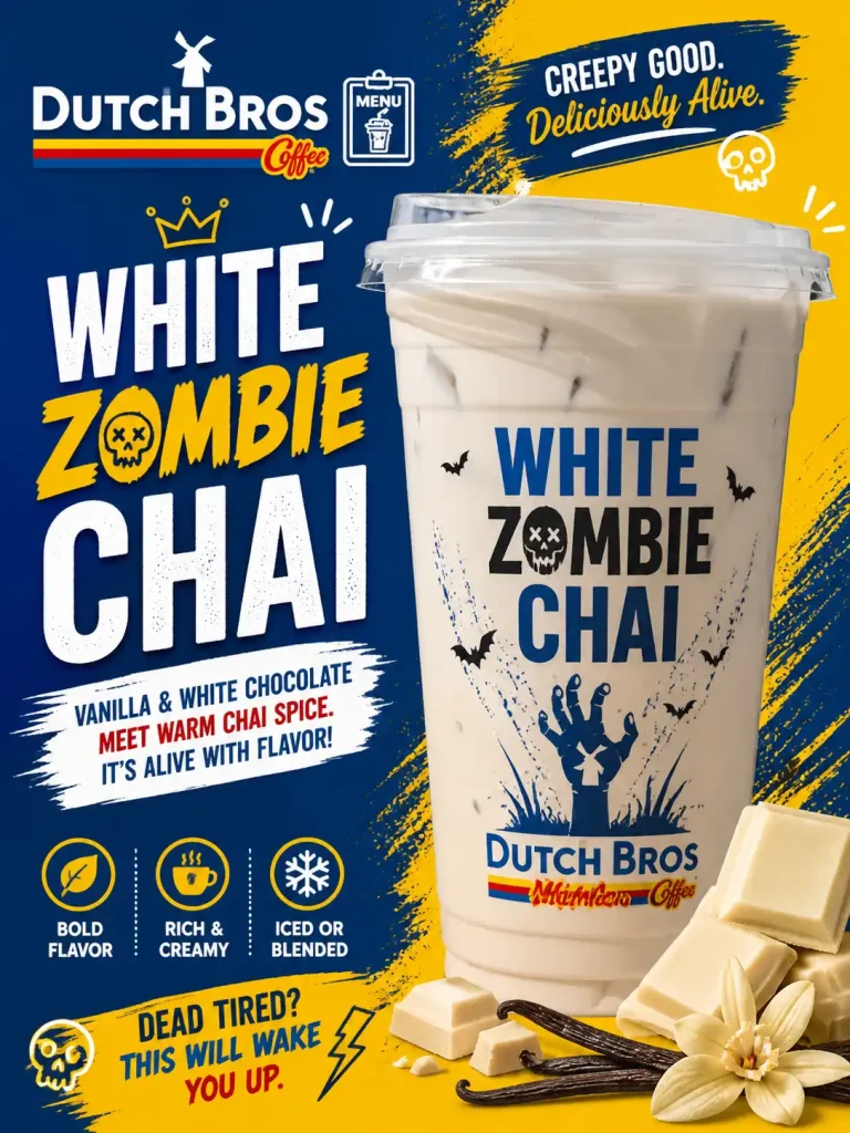 Dutch Bros Chai Menu White Zombie Chai